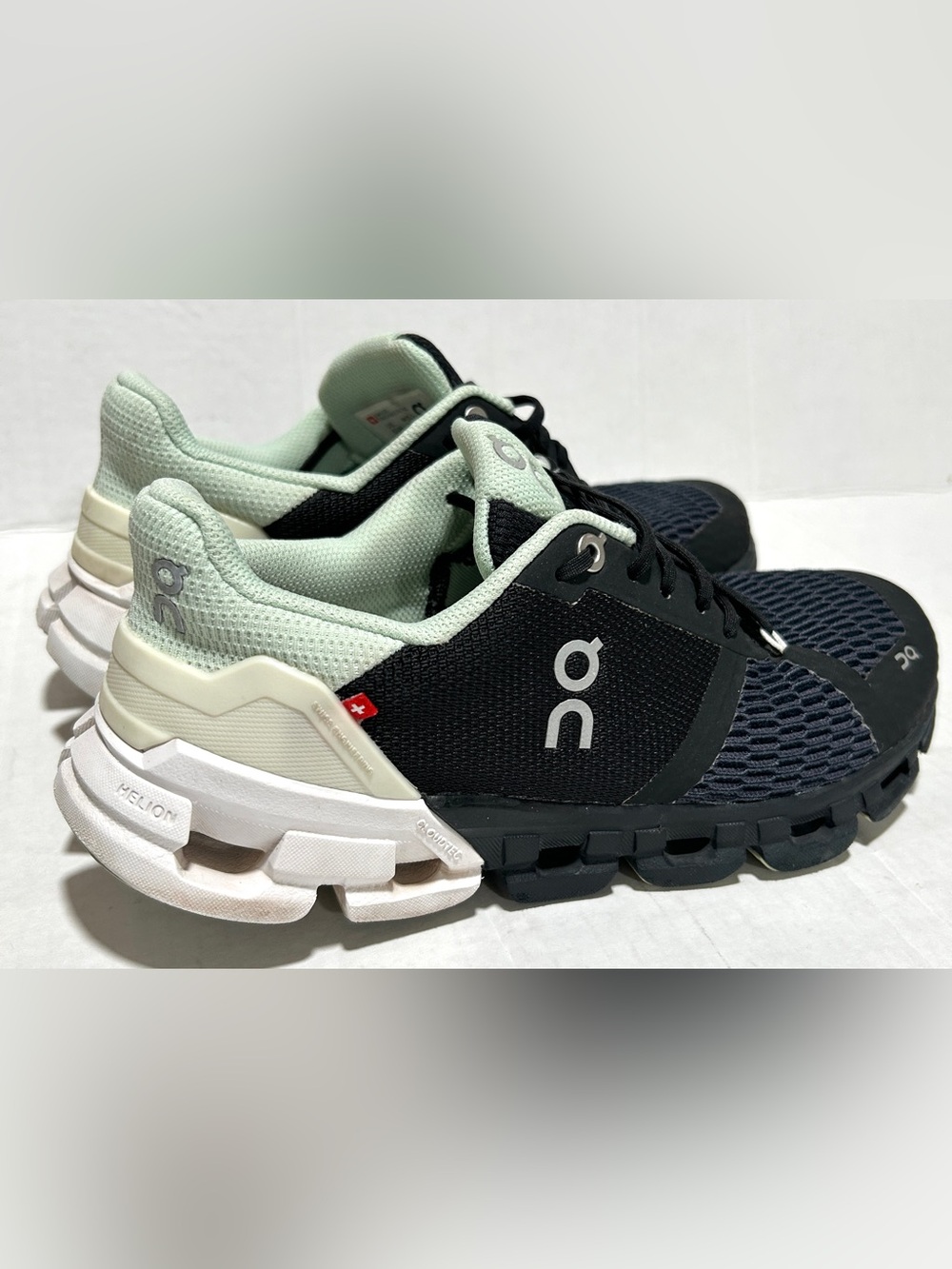 On Running Women's Black Mint Performance Sneakers - Picture 4 of 11